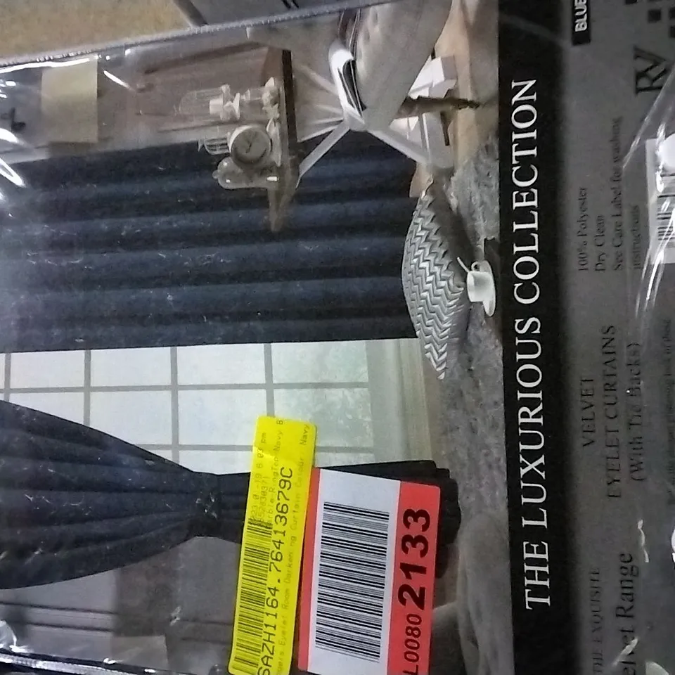 ROGERS EYELET ROOM DARKENING CURTAINS COLOUR: NAVY