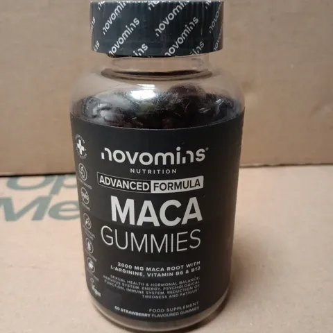 NOVOMINS MACA GUMMIES - 60 STRAWBERRY FLAVOURED DIETARY SUPPLEMENT