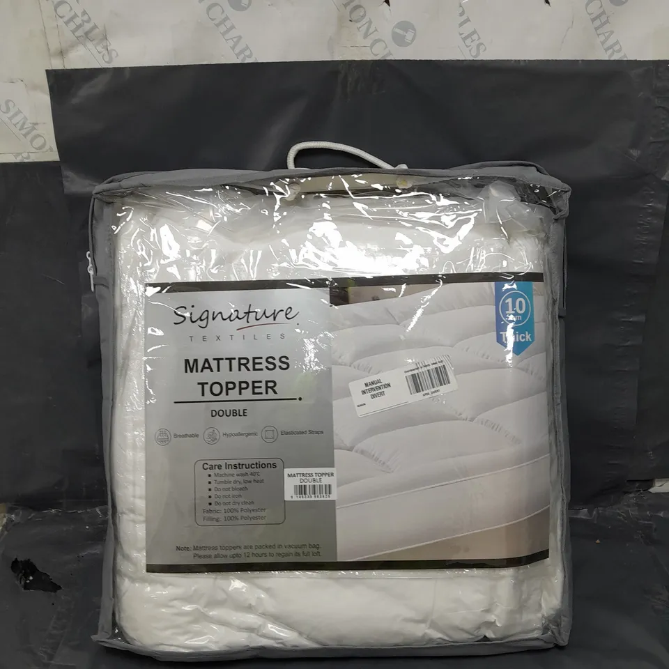 SIGNATURE TEXTILES MATTRESS TOPPER DOUBLE