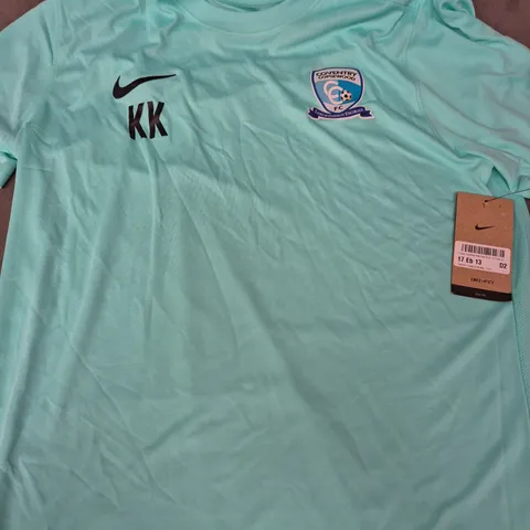 NIKE DRI-FIT COVENTRY COPSEWOOD FOOTBALL CLUB TOP IN MINT GREEN SIZE LARGE