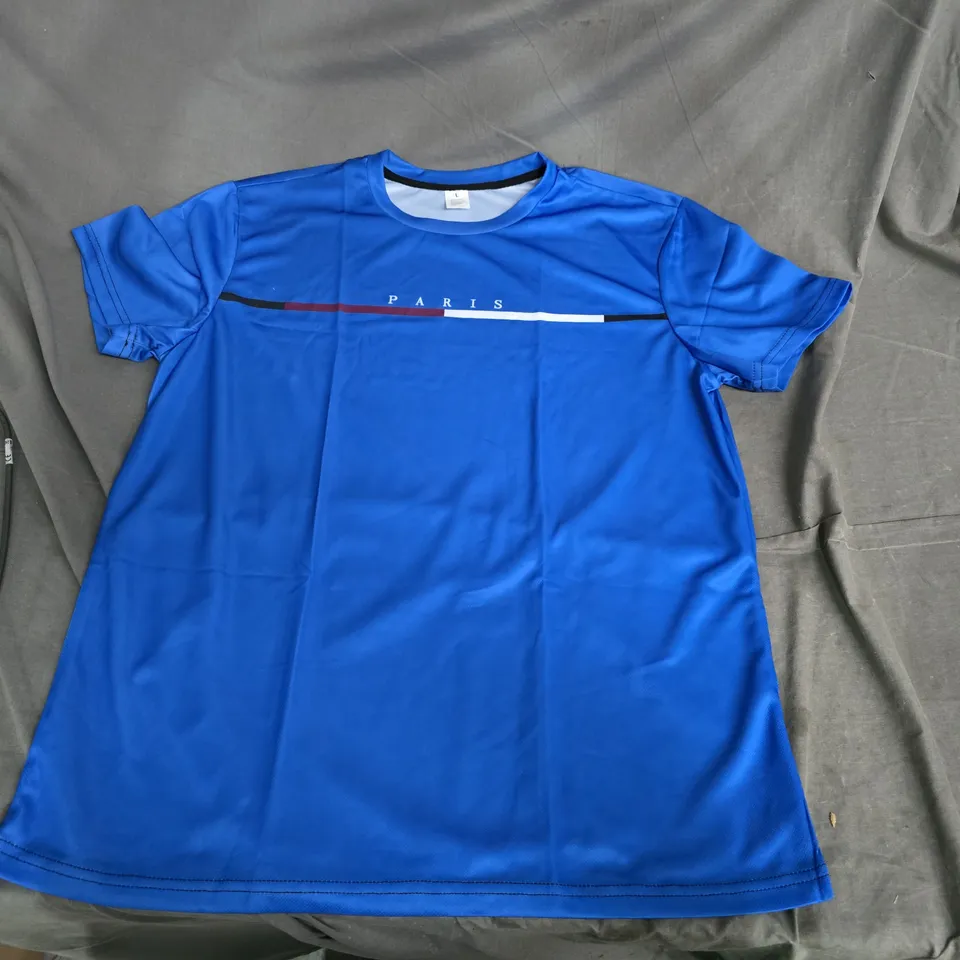 BLUE PARIS BRANDING SPORTS T-SHIRT & SHORTS SET