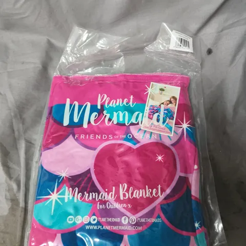 PLANET MERMAID MERMAID BLANKET FOR CHILDREN - PINK