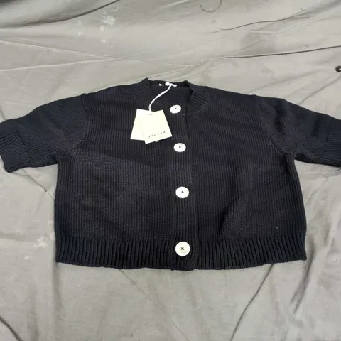 JIGSAW NAVY SHORT SLEEVE CARDIGAN TOP – WOMEN'S, MEDIUM IN NAVY