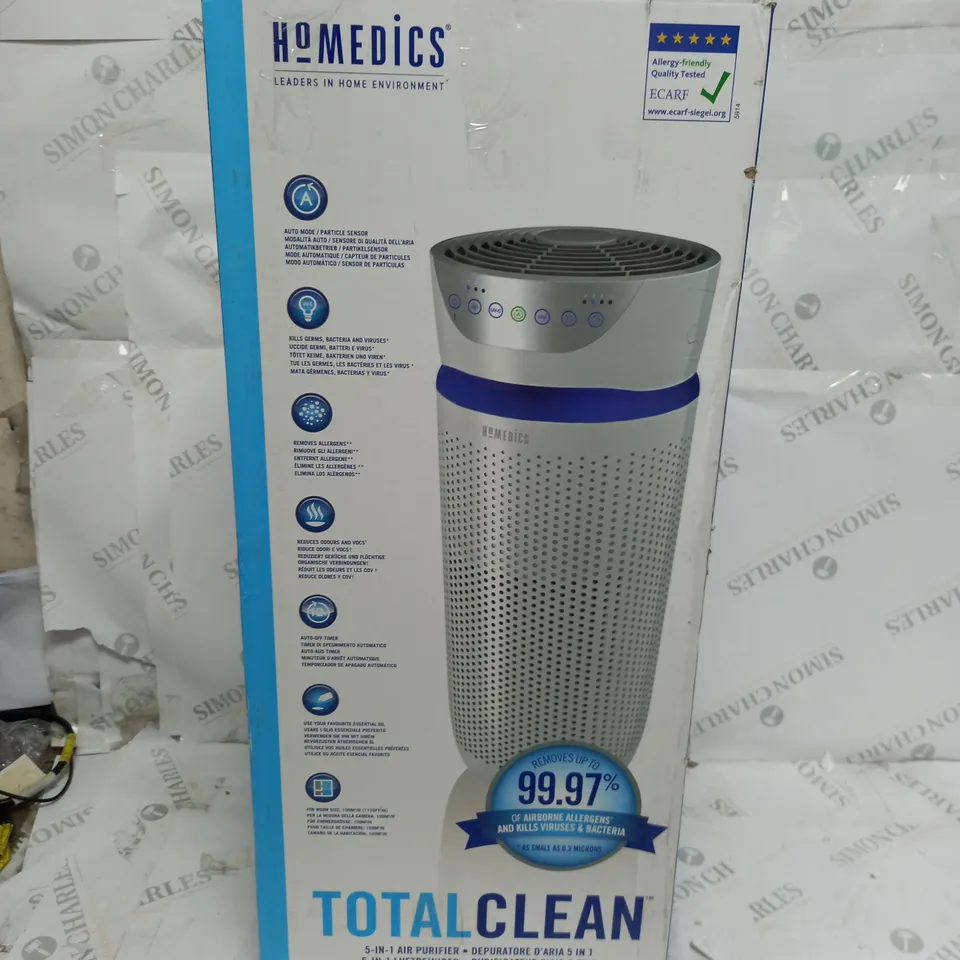 HOMEDICS TOTAL CLEAN WHITE AIR PURIFIER