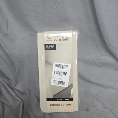 CATHERINE LANSFIELD KING SIZE BRUSHED COTTON FITTED SHEET – SOFT, WARM & COSY