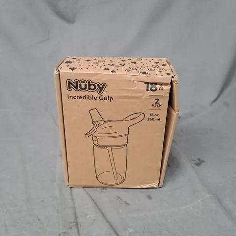BOXED AND SEALED NUBY INCREDIBLE GULP 2 PACK (360ML)