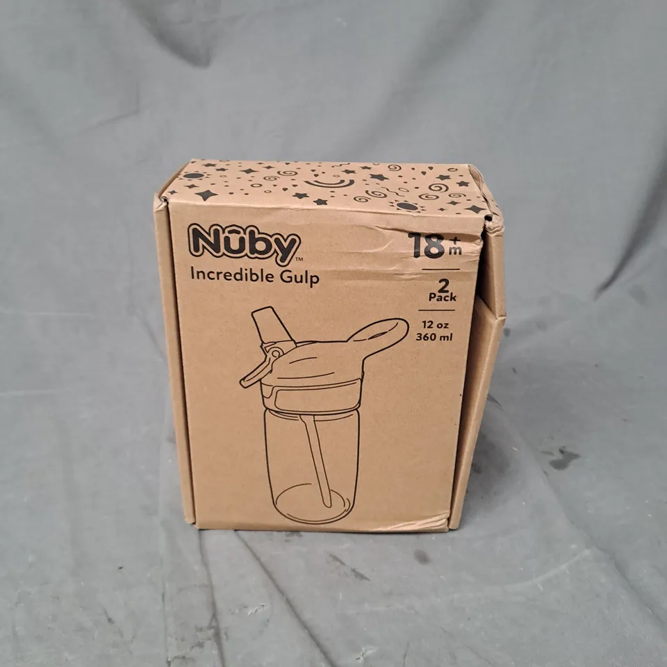 BOXED AND SEALED NUBY INCREDIBLE GULP 2 PACK (360ML)
