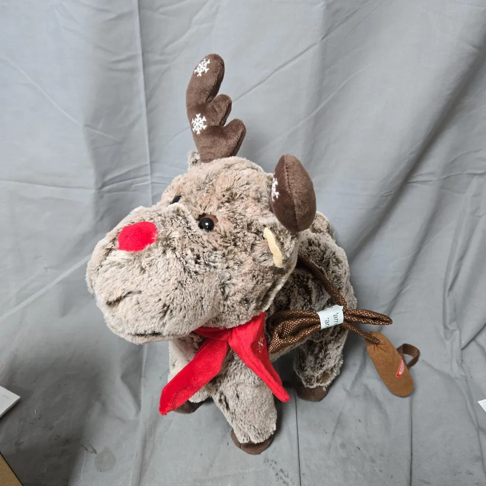 BOXED ANIMATED WALKING AND SINGING REINDEER
