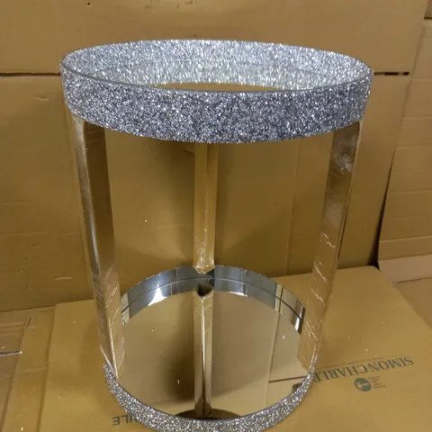 JULIEN MACDONALD ROUND CRYSTAL BAR CART