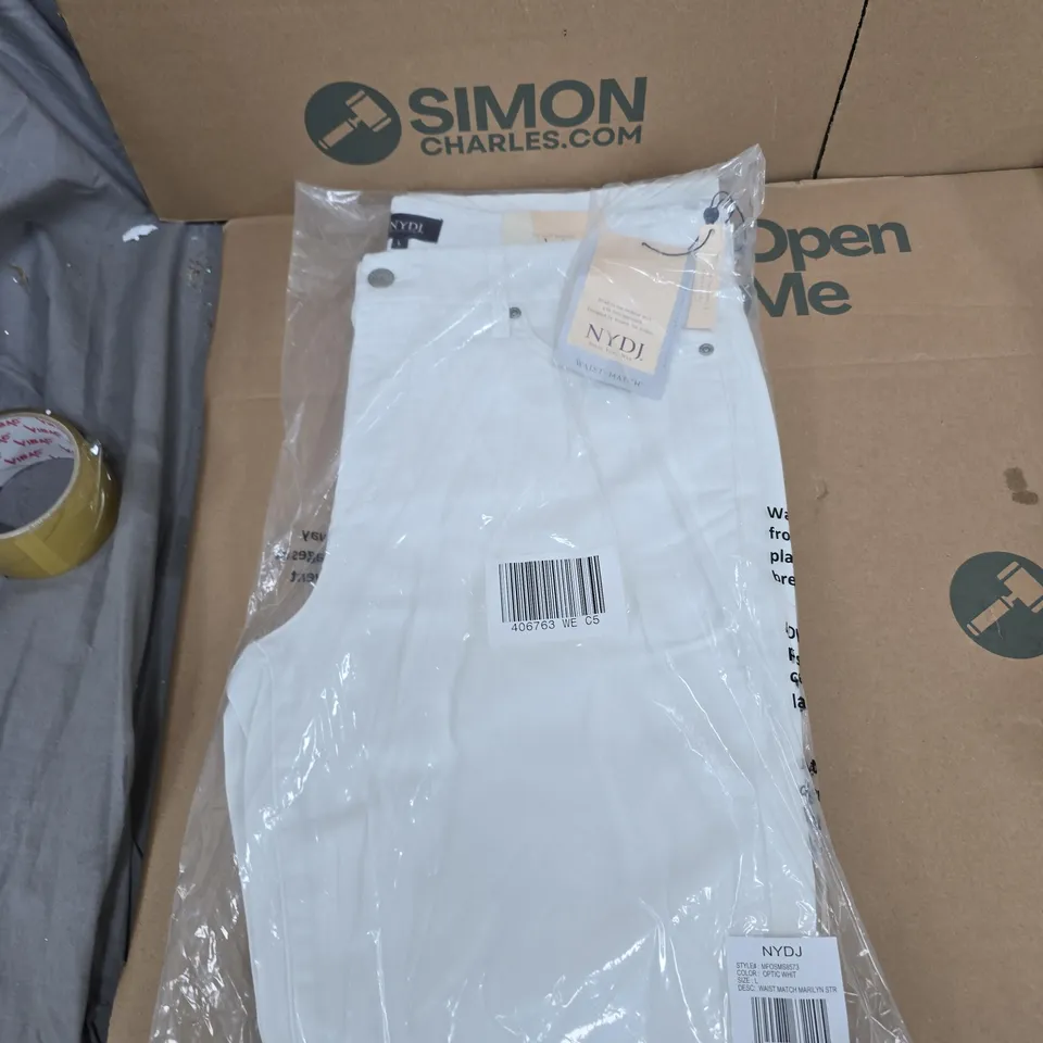 NYDJ WOMEN'S WHITE TROUSERS – WAIST-MATCH, SIZE L