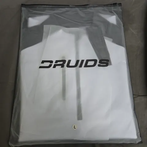 BAGGED DRUIDS RAGLAN MIDLAYER IN WHITE – UK L