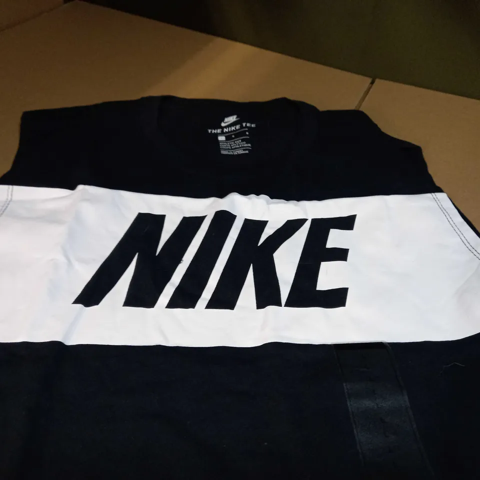 NIKE BLACK/WHITE LOGO MENS VEST TOP - LARGE