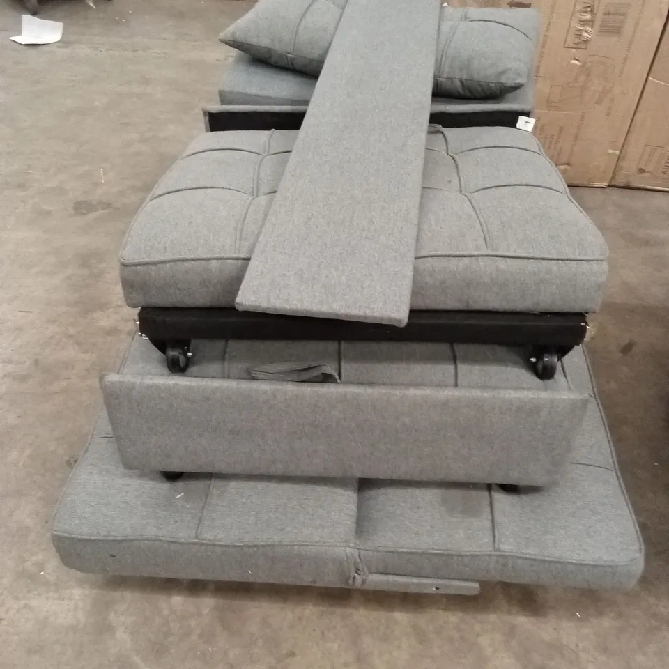 HUDSON 3 SEATER LINEN SOFA BED GREY