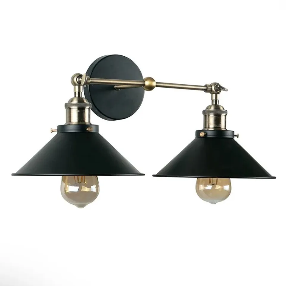 BOXED BELVILLE STEAM PUNK ANTIQUE TWIN ARMED SCONCE LIGHT (1 BOX)