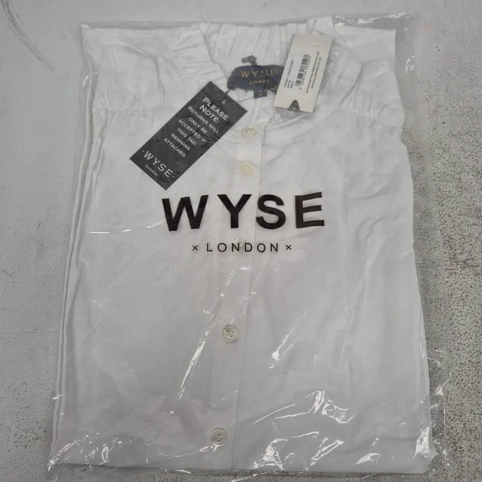BAGGED WYSE LONDON WHITE CLASSIC SHIRT – SIZE 2