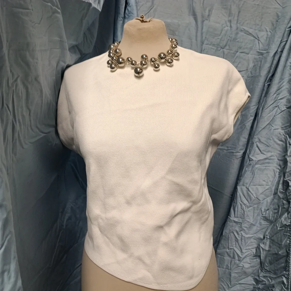ZARA SILVER-TONE CHUNKY BEAD NECKLACE