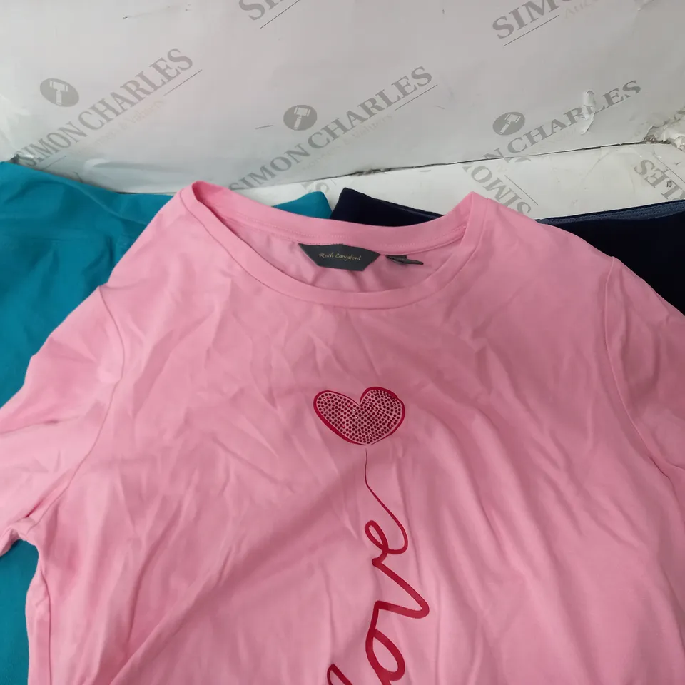 BOX OF APPROXIMATELY 20 ASSORTED ITEMS OF CLOTHING TO INCLUDE RUTH LANGSFORD, WOMEN WITH CONTROL, KIM&CO., ETC