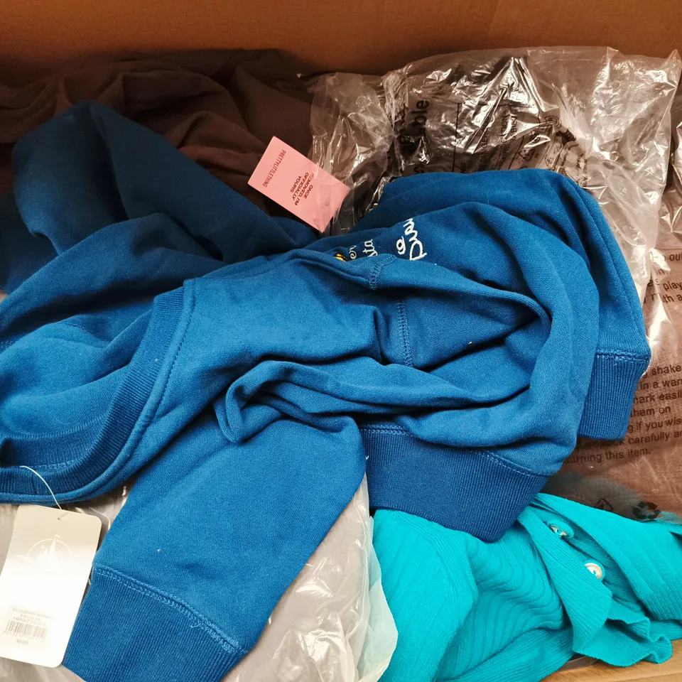 APPROXIMATELY 30 ASSORTED CLOTHING ITEMS IN VARIOUS SIZES, STYLES & COLOURS TO INCLUDE BRANDS SUCH AS SHEIN, ASOS, DISNEY, ETC - COLLECTION ONLY