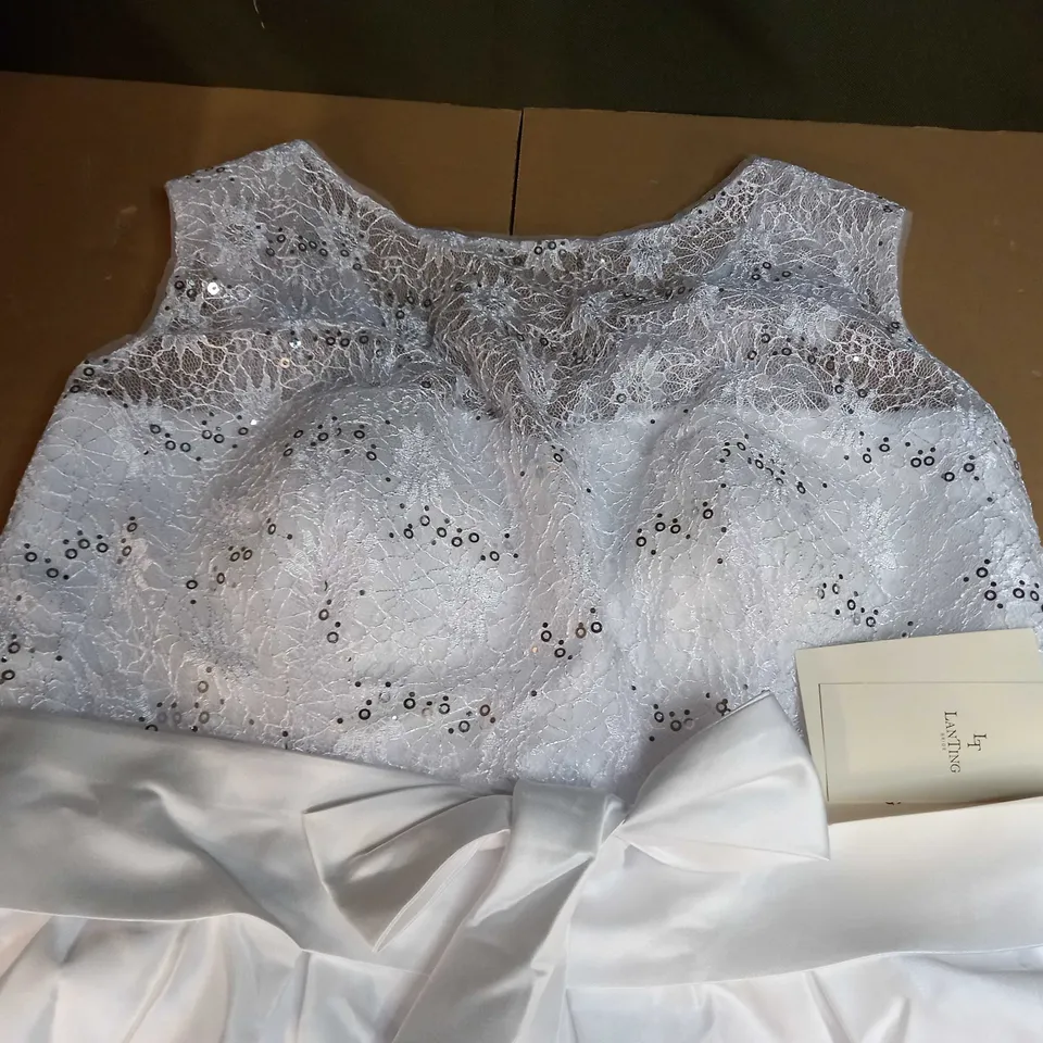 LANTING WHITE BRIDAL DRESS WITH SPARKLE DETAIL