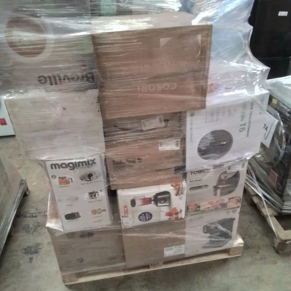 PALLET OF APPROXIMATELY 35 UNPROCESSED RAW RETURN HOUSEHOLD AND ELECTRICAL GOODS TO INCLUDE;