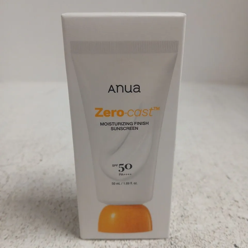 BOXED AND SEALED ANUA ZERO-CAST MOISTURISING SUNSCREEN SPF50 (PA++++), 50 ML