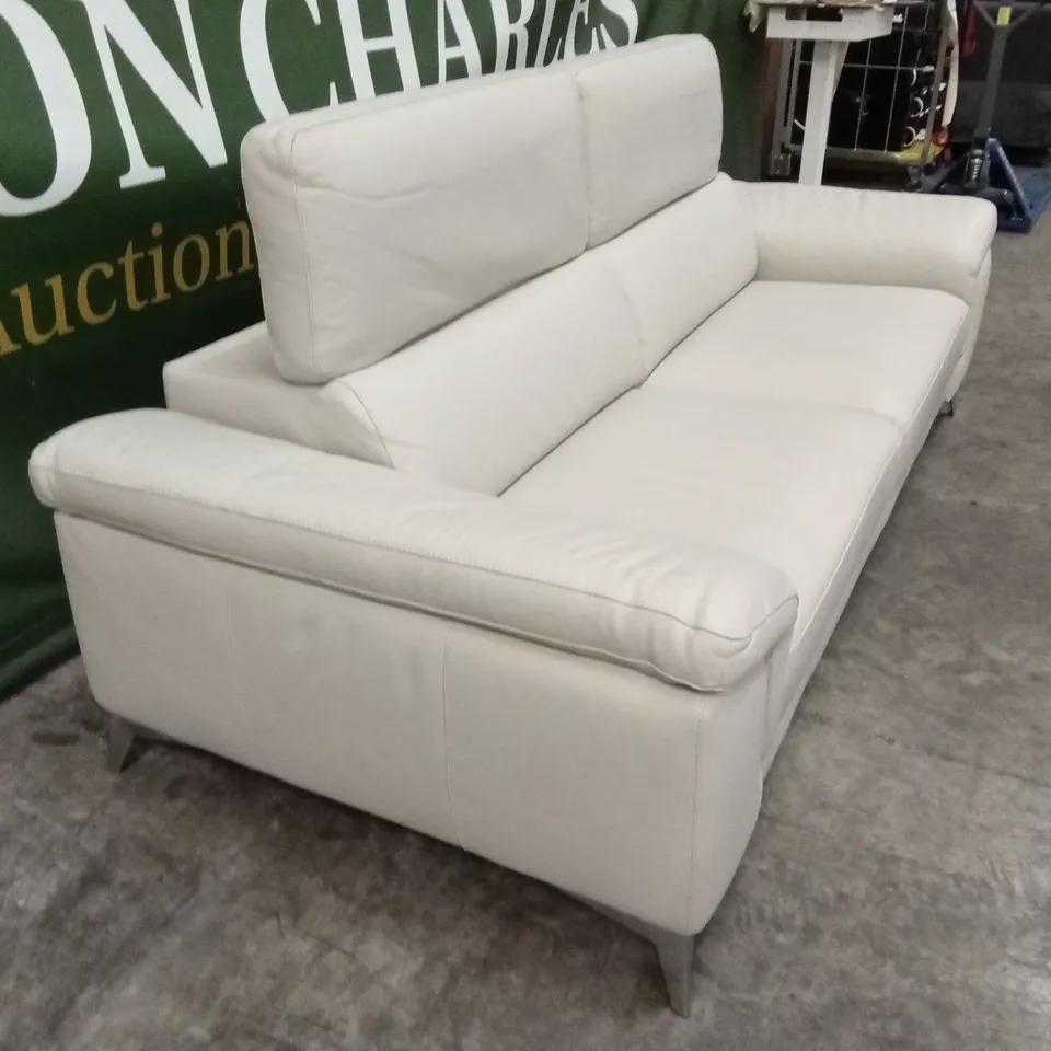QUALITY DESIGNER ITALIAN MADE FLAVIO 3 SEATER MAXI SOFA - SAND LEATHER