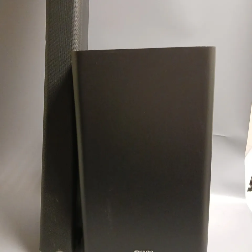 SHARP DOLBY ATMOS SOUNDBAR WITH WIRELESS SUBWOOFER IN BLACK