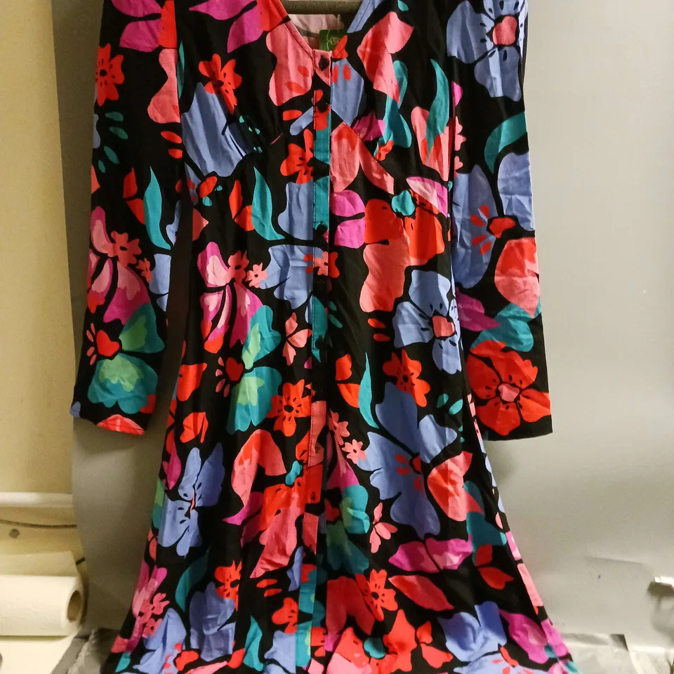 FINERY LADIES FLORAL MULTI-COLOURED MAXI DRESS SIZE 8