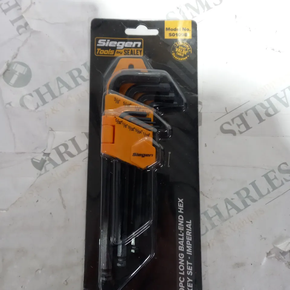 siegen 9pc long ball-end hex kery set 