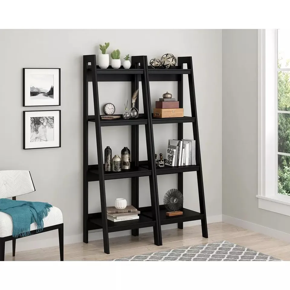 DOREL HOME SET OF 2 LAWRENCE LADDER BOOKCASES