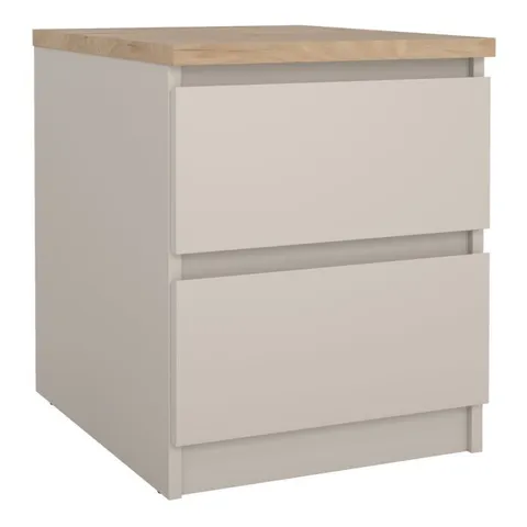 BOXED NAIA BEDSIDE 2 DRAWERS IN CASHMERE JACKSON HICKORY
