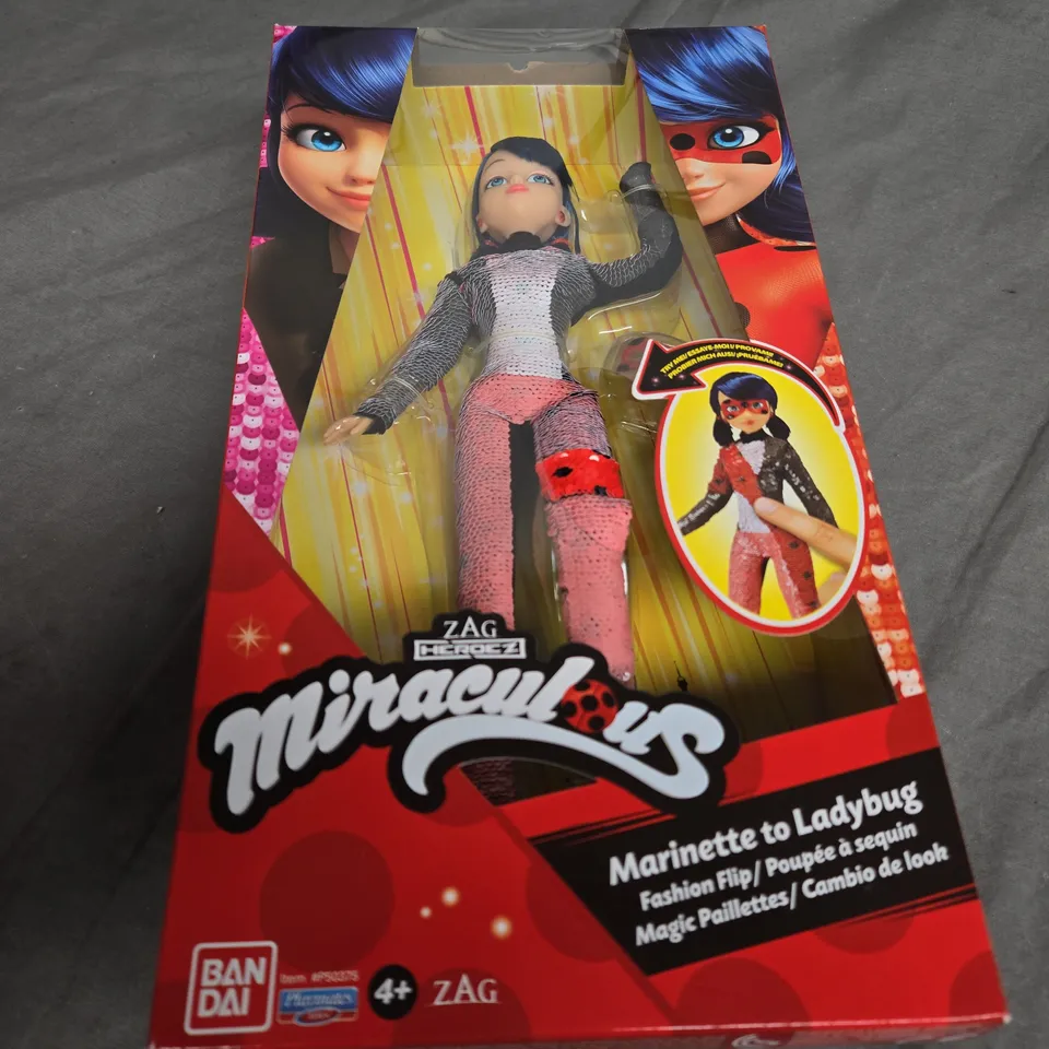 MIRACULOUS FASHION FLIP MARINETTE TO LADYBUG DOLL