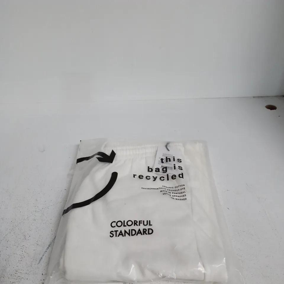 COLORFUL STANDARD ORGANIC SWEATPANTS OPTICAL WHITE LARGE