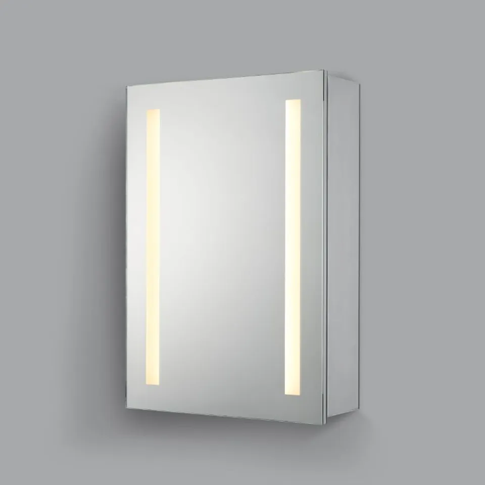 BRAND NEW BOXED PERNIA 500 x 700 SIDE-LIT LED ALUMINIUM MIRROR CABINET - C57.7502 (1 BOX)