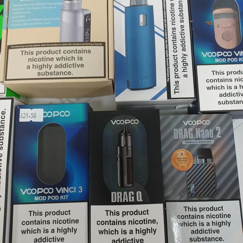 LOT OF 11 ASSORTED E-CIGARETTES TO INCLUDE INNOKIN, VAPORESSO AND VOOPOO