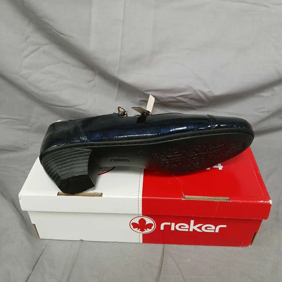 Rieker Navy Blue Patent Leather Mary Jane Shoes – Women's 7.5