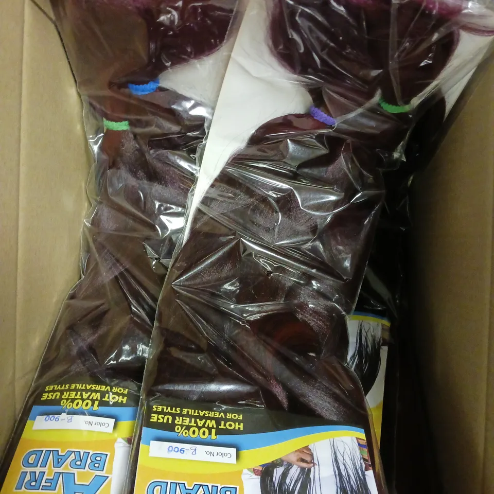 APPROXIMATELY 20 SEALED OLIVIA AFRI BRAID HAIR PIECES IN ASSORTED COLOURS 