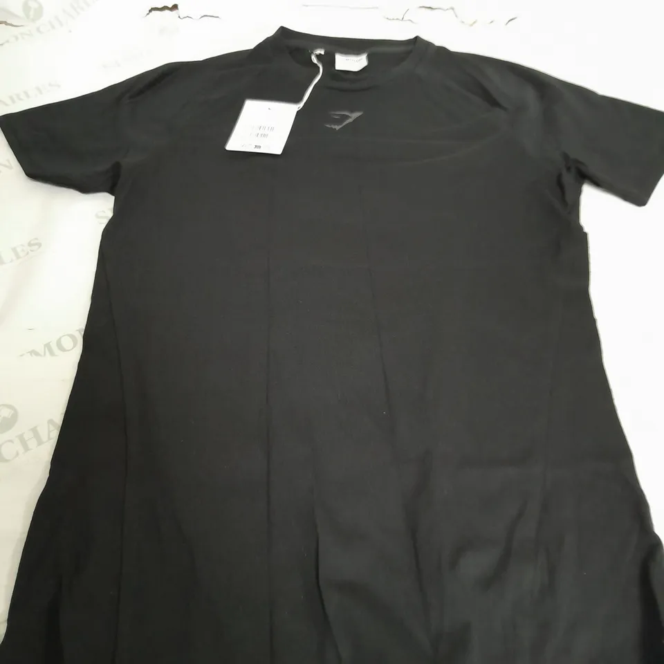 GYMSHARK BOLD T-SHIRT IN BLACK - XS