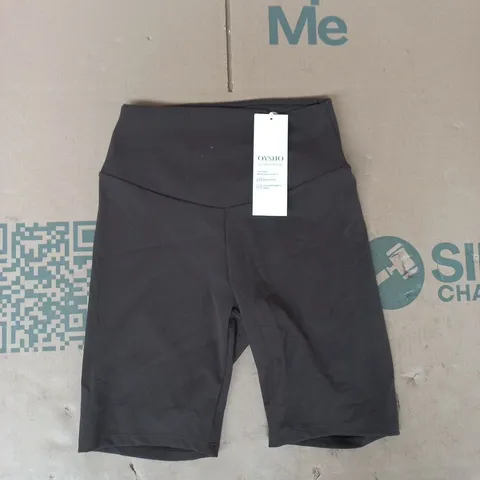 OYSHO HIGH RISE BIKER LENGTH SHORTS IN BROWN SIZE SMALL