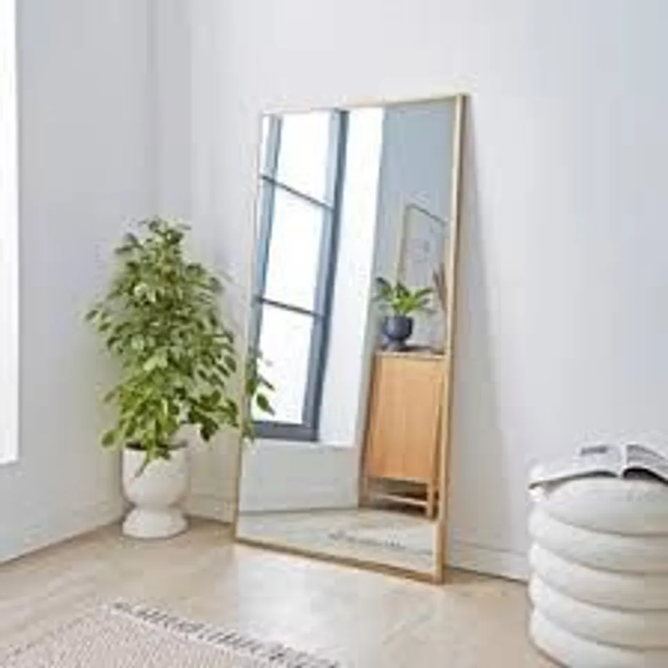 BOXED APARTMENT RECTANGLE FULL LENGTH LEANER MIRROR - GOLD (1 BOX)