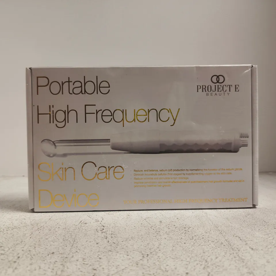 BOXED PROJECT E BEAUTY PORTABLE HIGH FREQUENCY SKIN CARE DEVICE