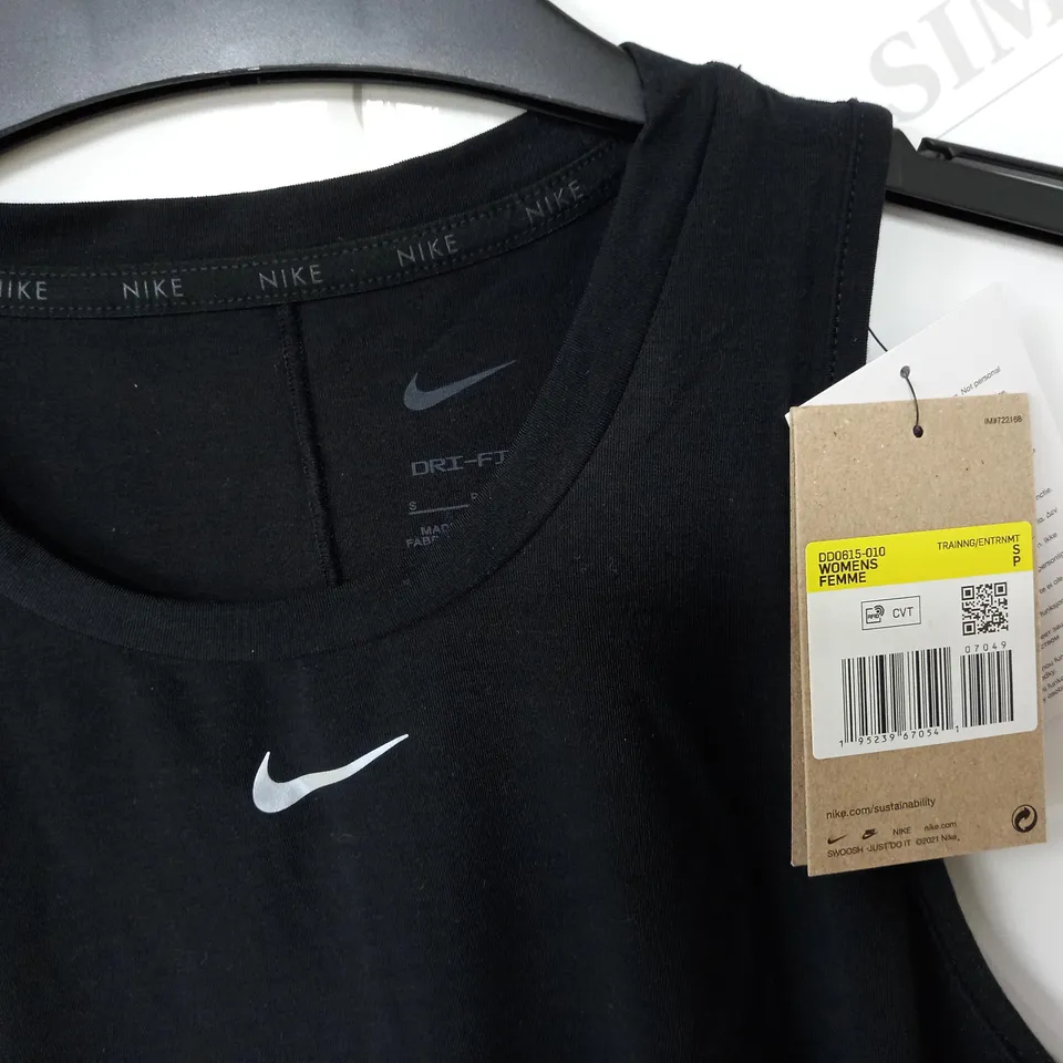 NIKE WOMENS BLACK TRAINING TOP - S