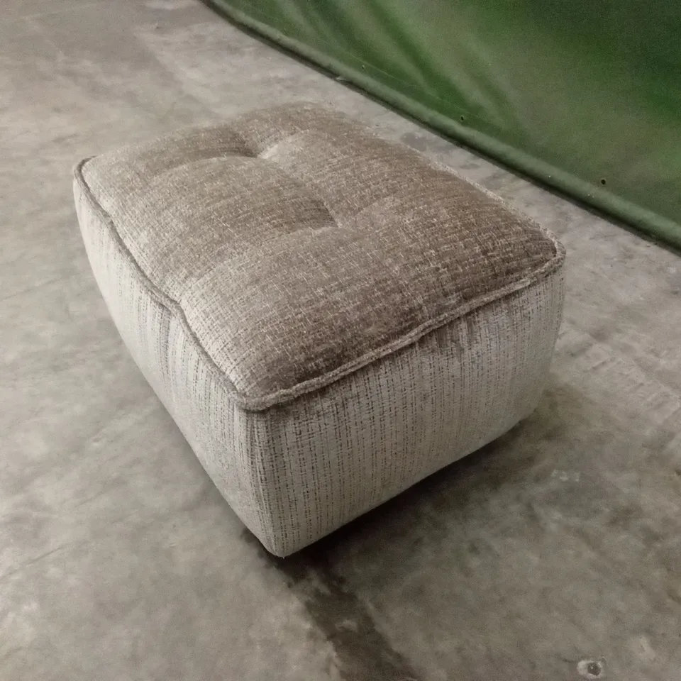 QUALITY DESIGNER ITALIAN MADE GRAVINA FABRIC UPHOLSTERED FOOTSTOOL