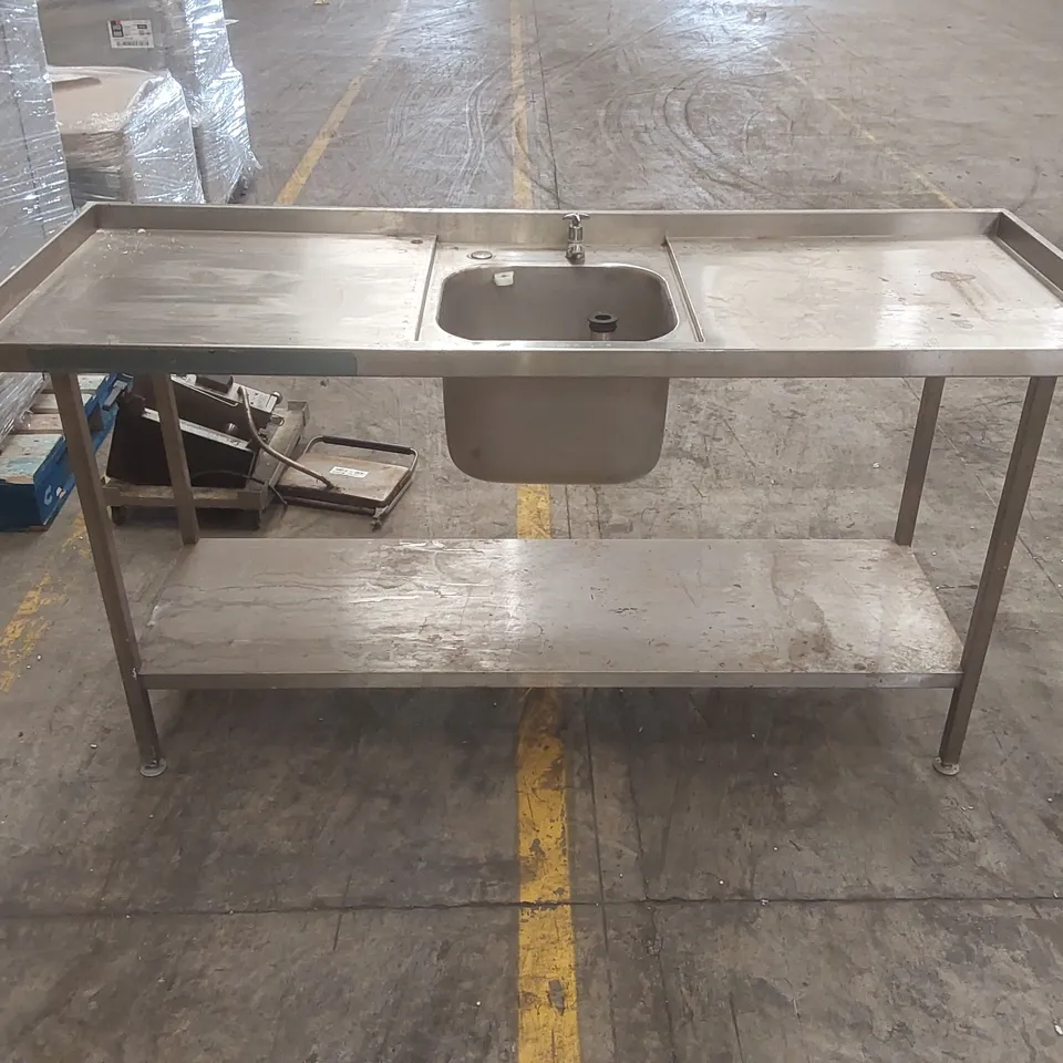 STAINLESS STEEL SINGLE BOWL SINK UNIT