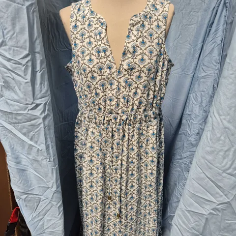 BODEN DELPHINE MIDI JERSEY DRESS – WOMEN’S, BLUE FLORAL PRINT, UK 12P