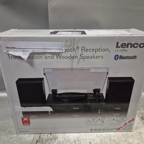BOXED LENCO BLUETOOTH TURNTABLE WITH SPEAKERS