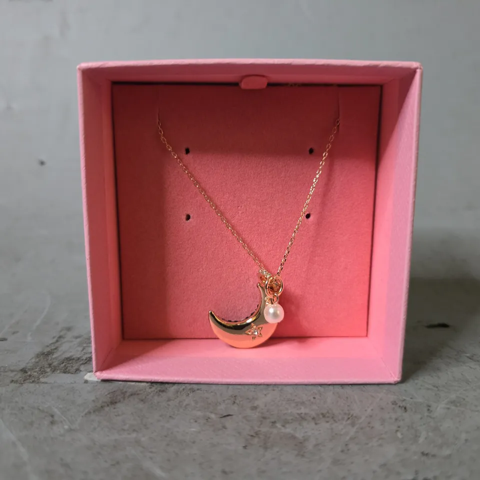 BOXED SWAROVSKI SYMBOLICA PENDANT MOON & STAR NECKLACE 