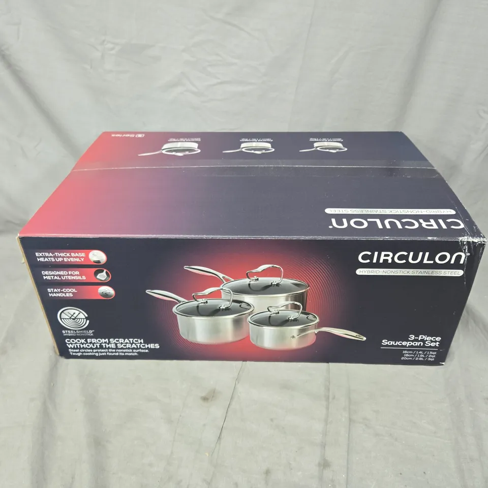BOXED CIRCULON 3-PIECE SAUCEPAN SET