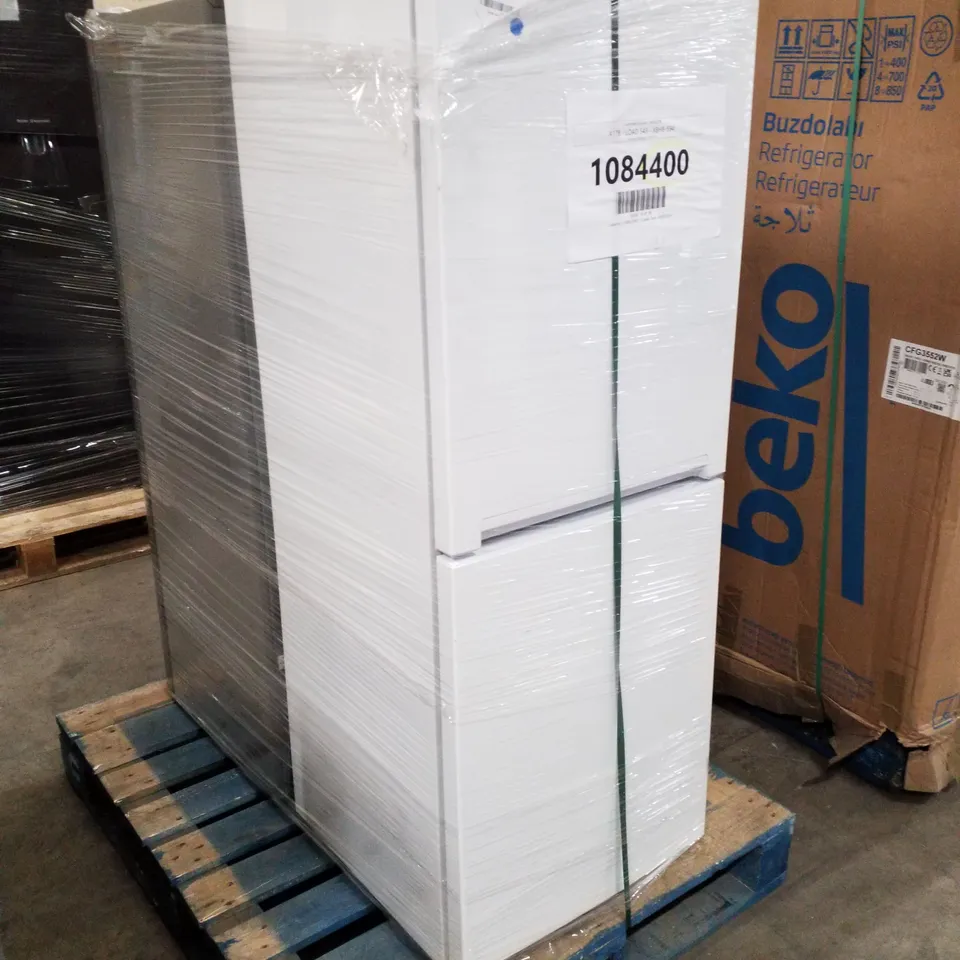 RUSSELL HOBBS UPRIGHT FREEZER STAINLESS STEEL AND BEKO CFG4552W FRIDGE FREEZER WHITE - UNPROCESSED RAW RETURNS