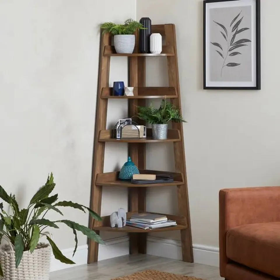 BOXED FULTON CORNER LADDER SHELF - PINE (1 BOX)